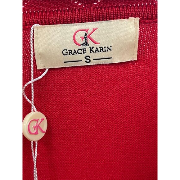 Grace Karin Women's Red Cardigan Sz S - NWT - Picture 4 of 8